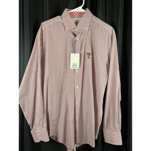 NWT Thomas Dean Texas Tech Men’s button down  L